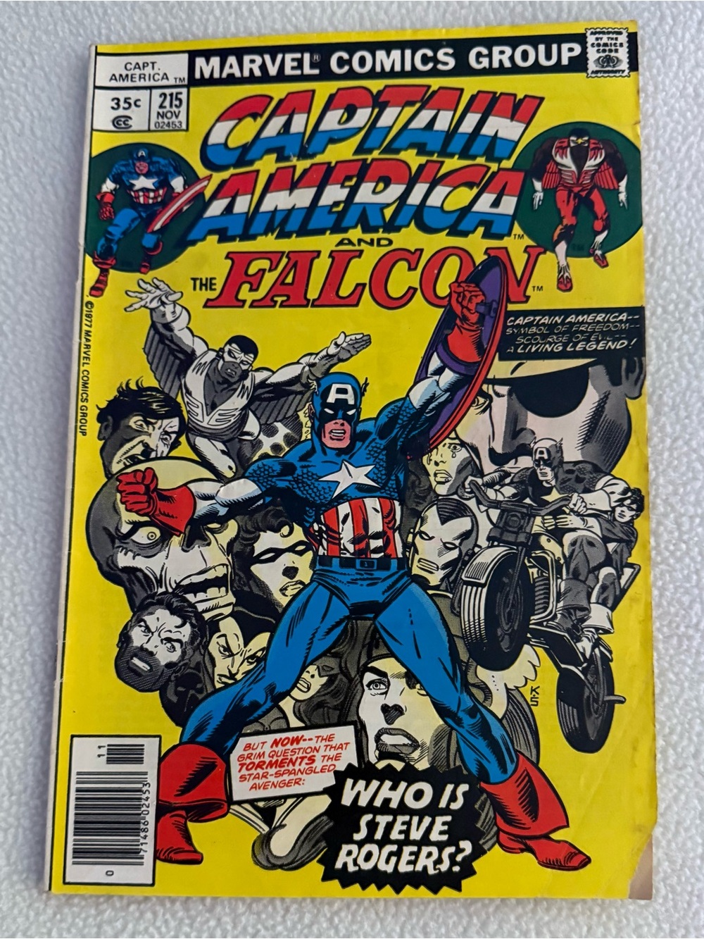 Captain America and Falcon #215  1977 Gil Kane cover First 35 cent issue